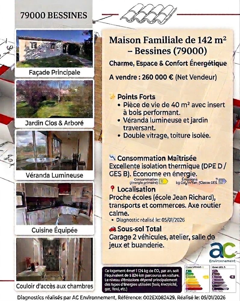 Maison de 142 m² - Bessines (79000)