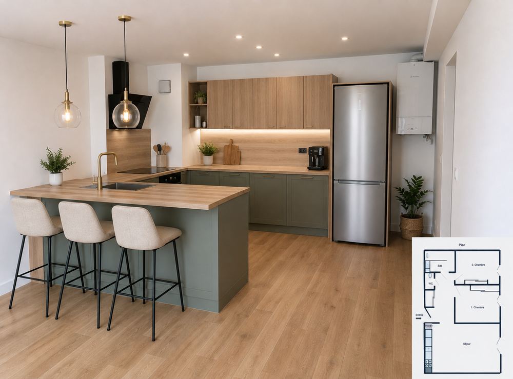 APPARTEMENT 3 PIECES DANS IMMEUBLE DE STANDING