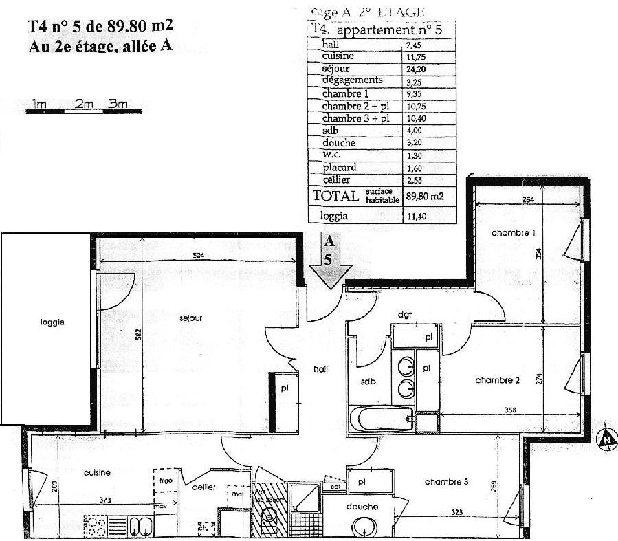 CRAPONNE Hyper-centre Appartement T4 90 m² avec terrasse.