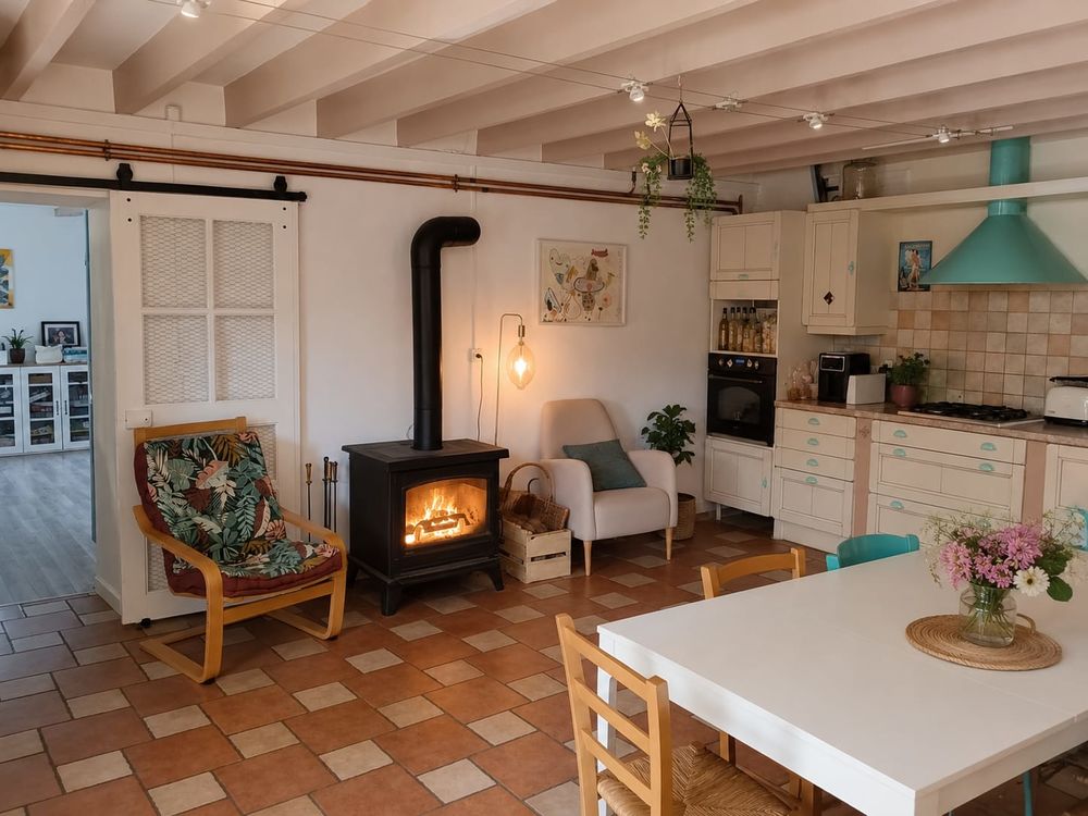 Maison 150m2 + jardin arborée + grande grange