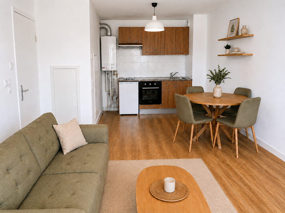 Grand T2 lumineux et refait à neuf