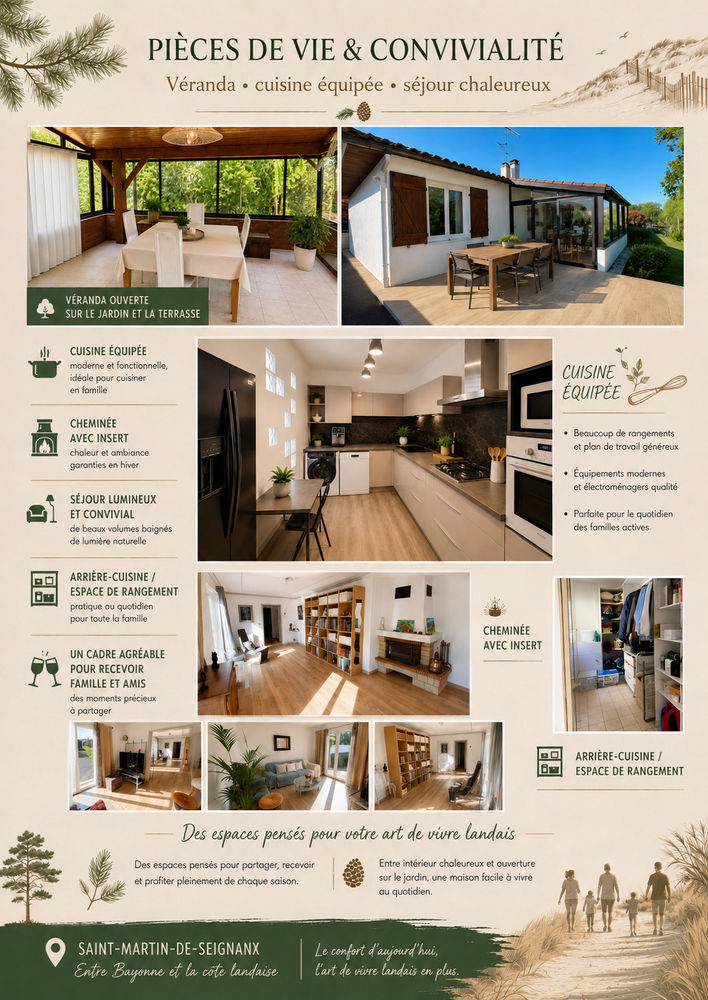 Maison T4-122m² de plain-pied avec jardin arboré de 835m²
