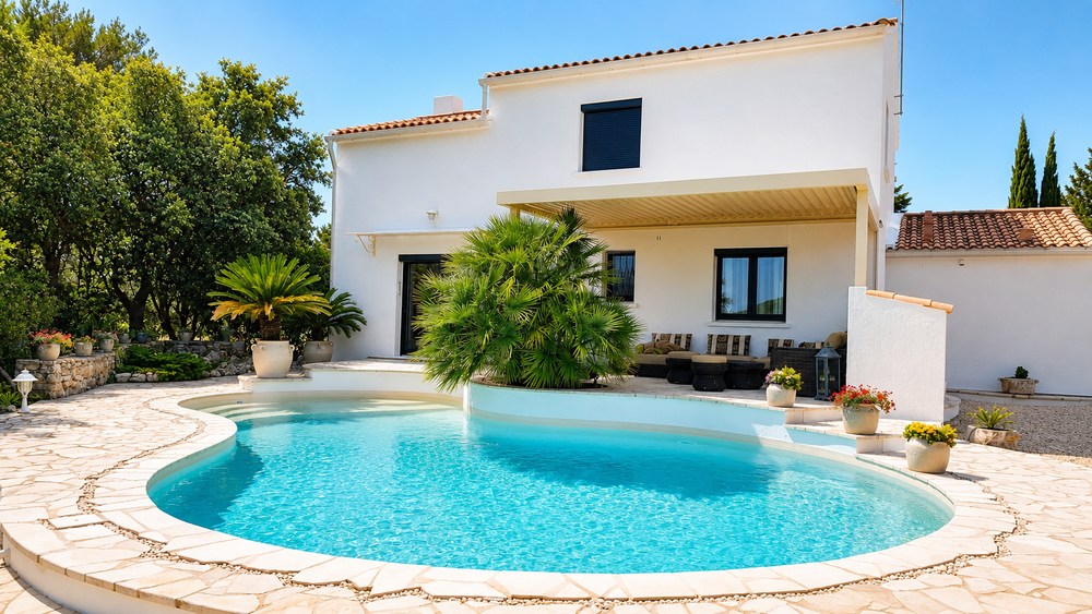 Propriété - Vue Pic Saint Loup - Piscine chauffée