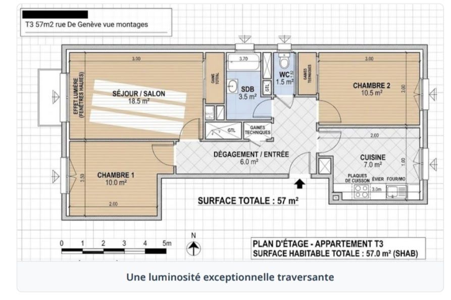 Charmant T3 lumineux avec balcon ? Idéalement situé à Ambill