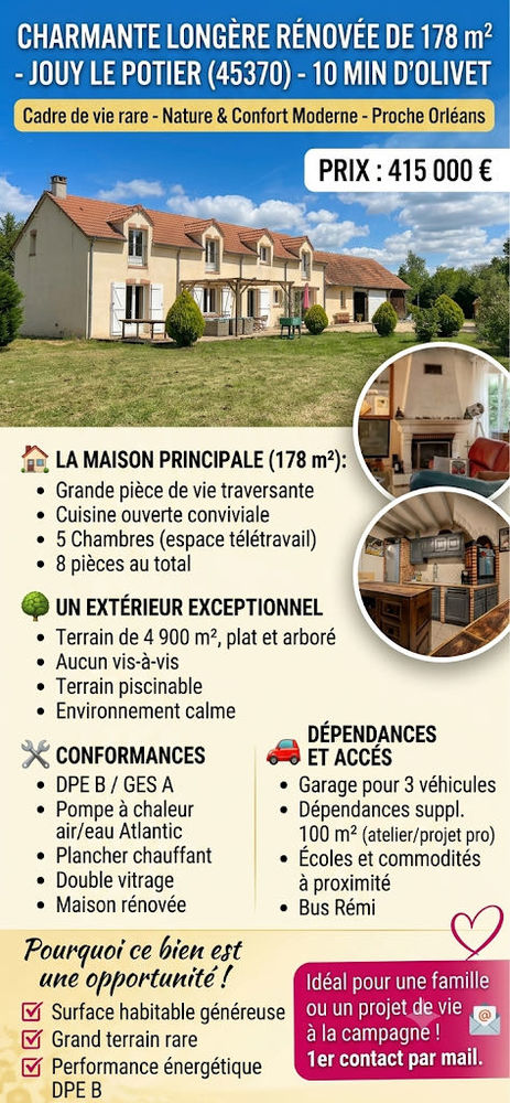 maison 5 chambres + dépendances