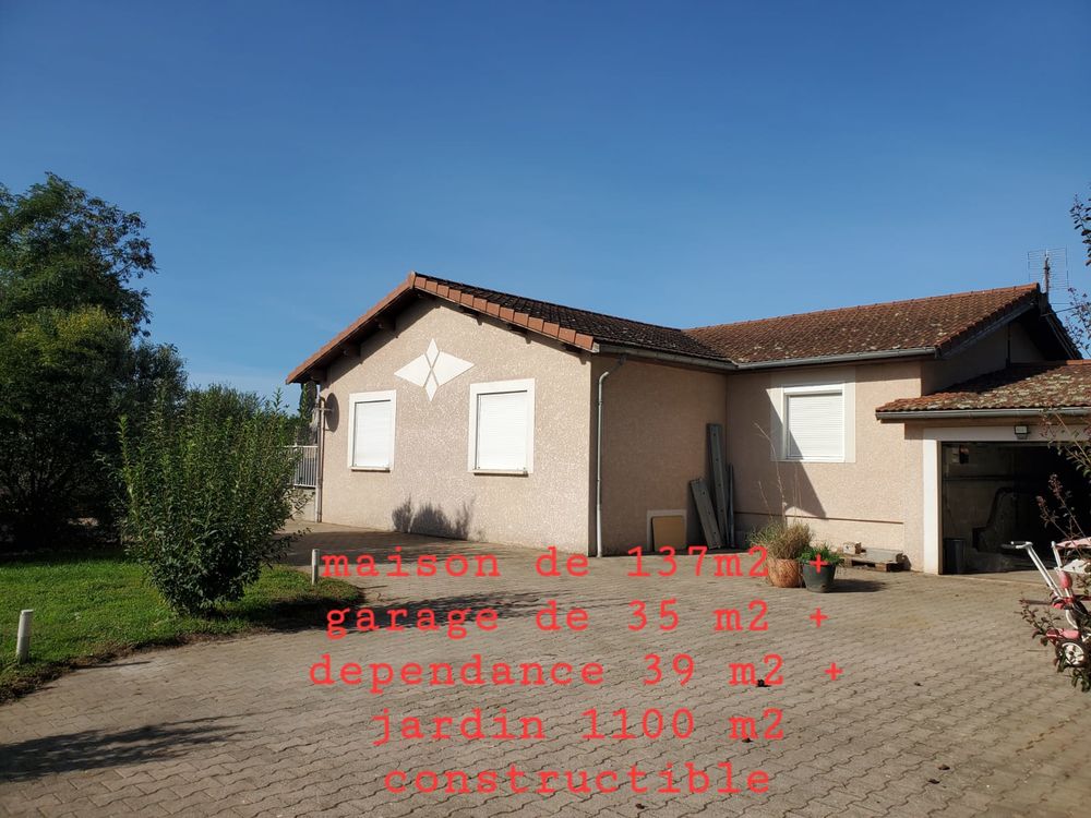 Maison plain pied, dépendance, garage, terrain constructible