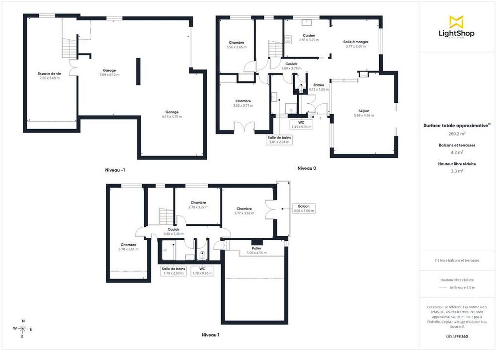 Maison Oullins (69600) ; 7 pièces ; 5 chambres ; 260 m²