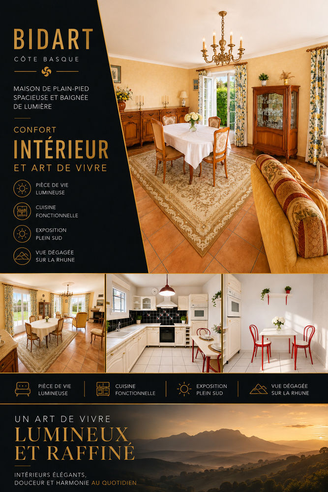 BIDART SECTEUR ERRETEGIA Maison 4 pièces 103m²