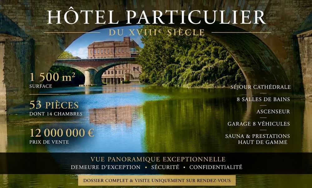 Hôtel particulier d'exception du XVIII siècle (1 500 m2)