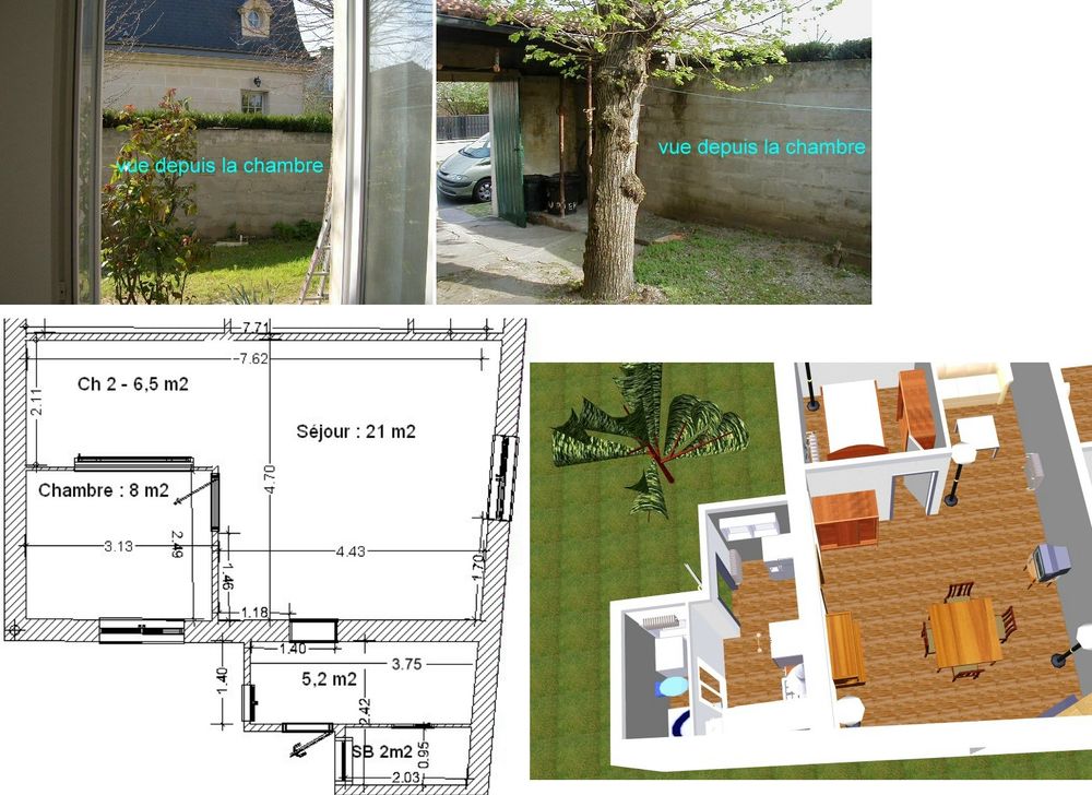 - F2/3 - 43m2 - La Varenne ? les Mûriers