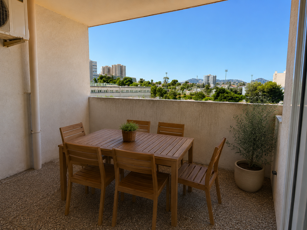 T4 traversant de 95 m² avec 3 terrasses ? secteur St Tronc