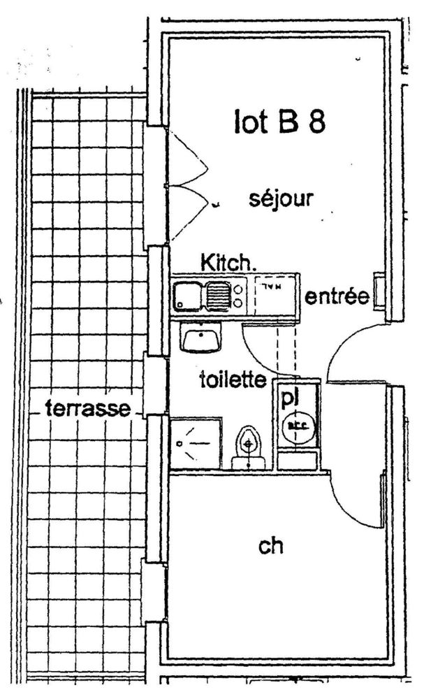 2 pièces 32m² + parking