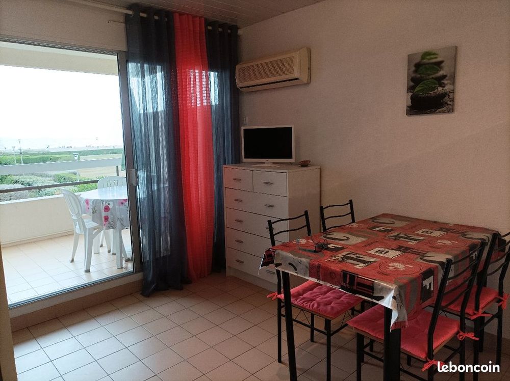 STUDIO CABINE FACE A LA MER DIRECT PLAGE