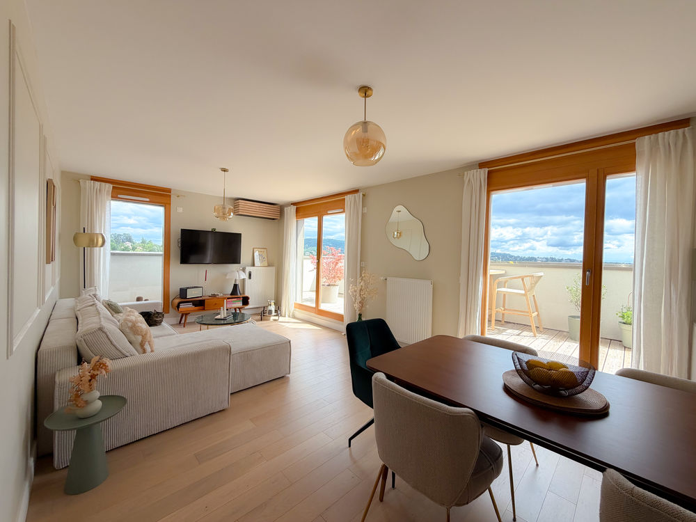 Dardilly ? Attique T4 (87m²) Toit-terrasse 30m² ? Vue Alpes