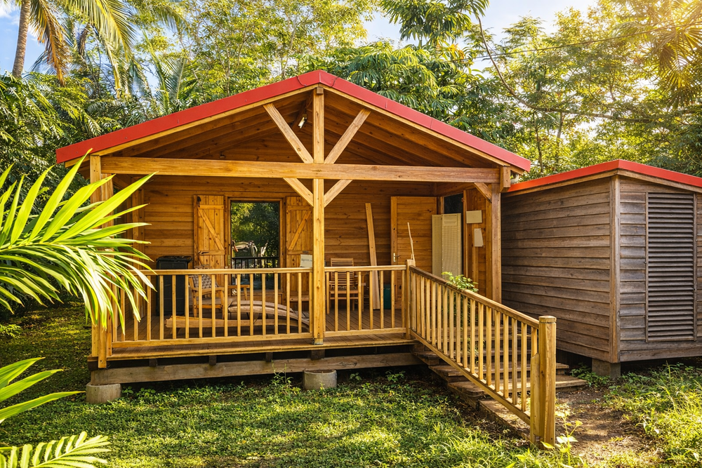 Bungalow en bois 40m² + annexe 14m² - Accès PMR - Démontable