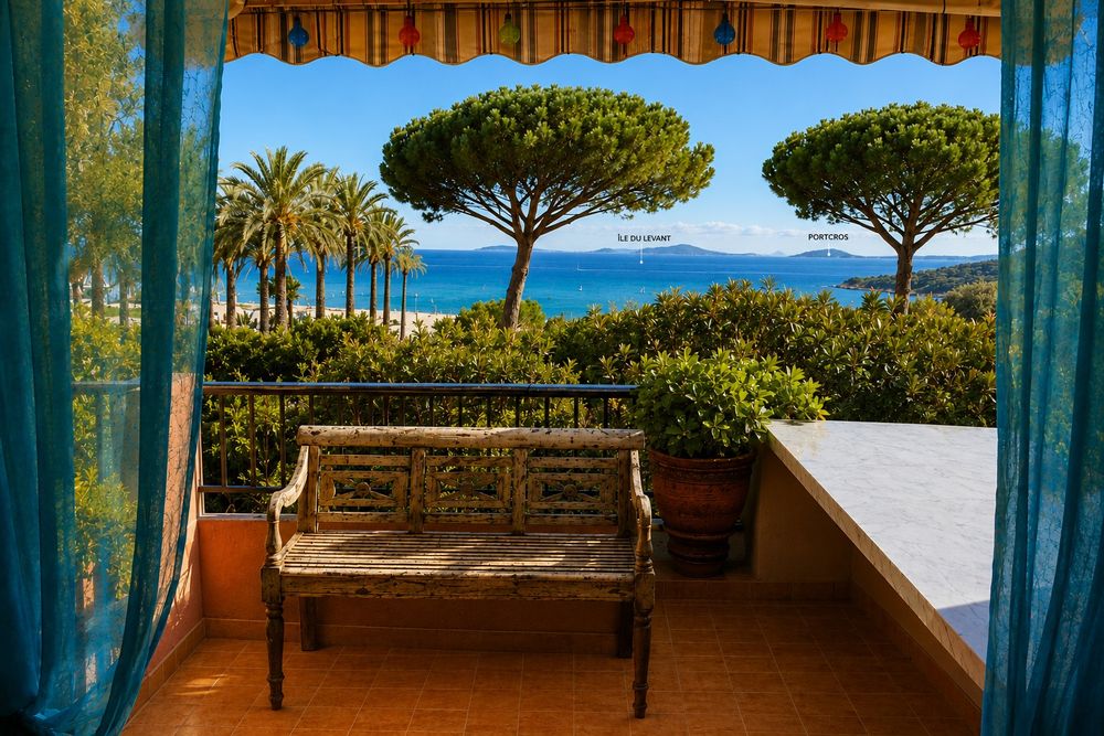 Appartement vue mer 70 mètres de la plage avec accès direct