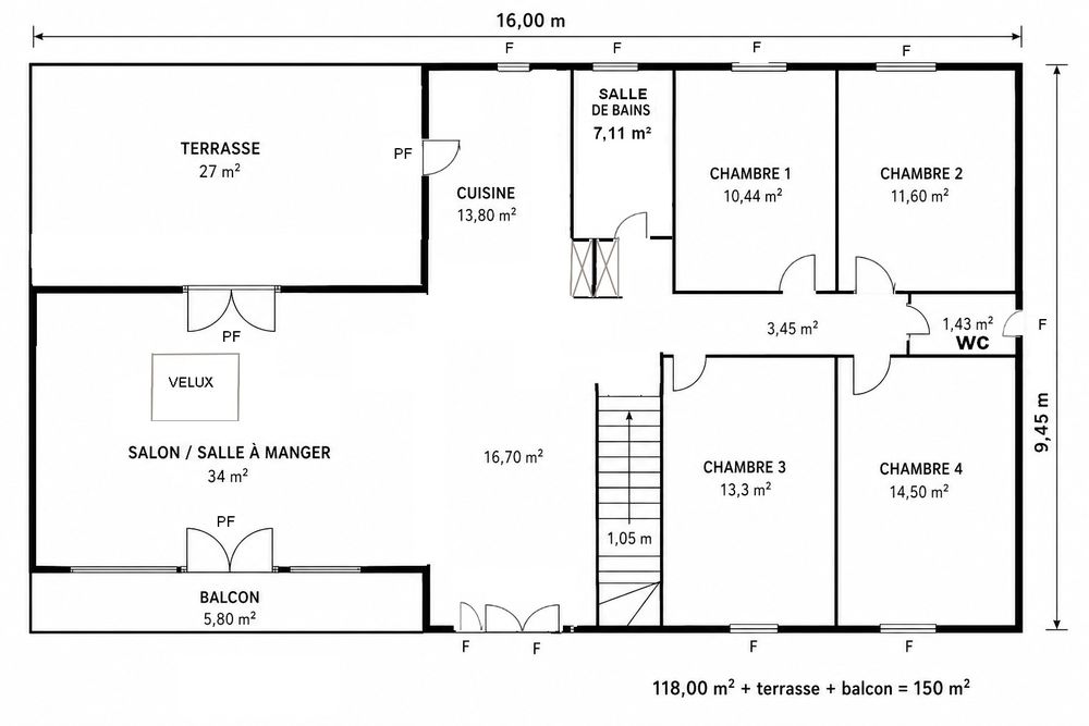 Maison familiale - 120 m² - Quartier Saint Laurent - EPINAL