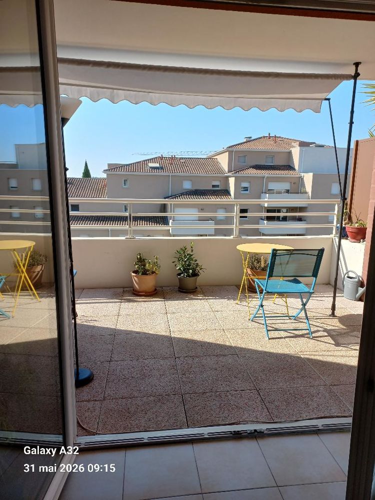 2 pieces ensoleillé, terrasse 14m², cuisine neuve,clim,calme