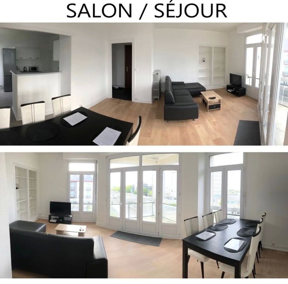 T4 meublé 110m2 - 3 chambre, 1 SDB - Face gare