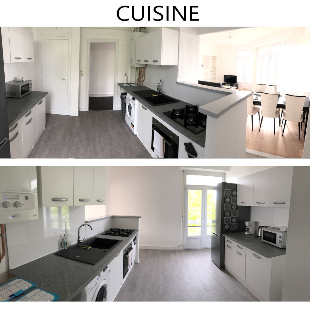 T4 meublé 110m2 - 3 chambre, 1 SDB - Face gare