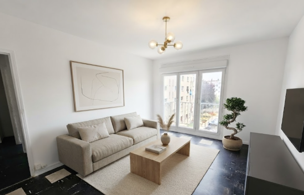 Appartement T3 traversant de 57m² rénové avec vue sur parcs
