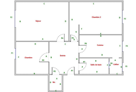 Appartement T3 traversant de 57m² rénové avec vue sur parcs