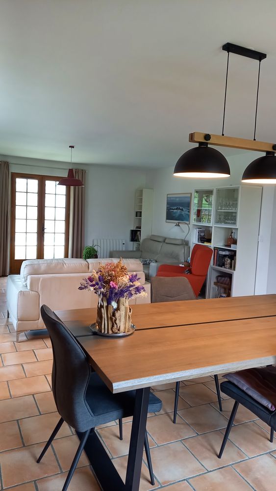 Maison, piscine, à la campagne.