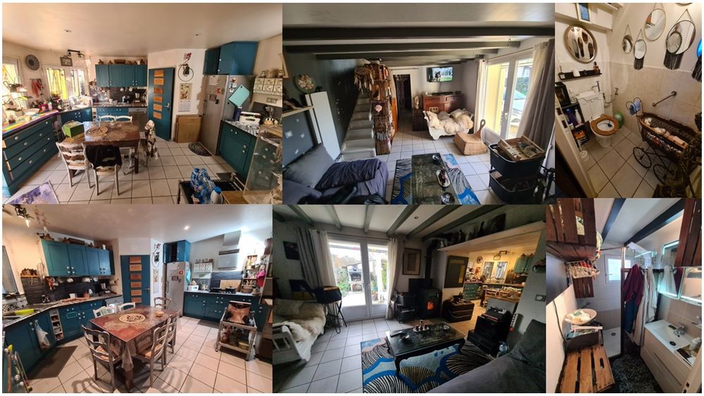 Maison Budos, petit jardin, terrasses, combles aménagés