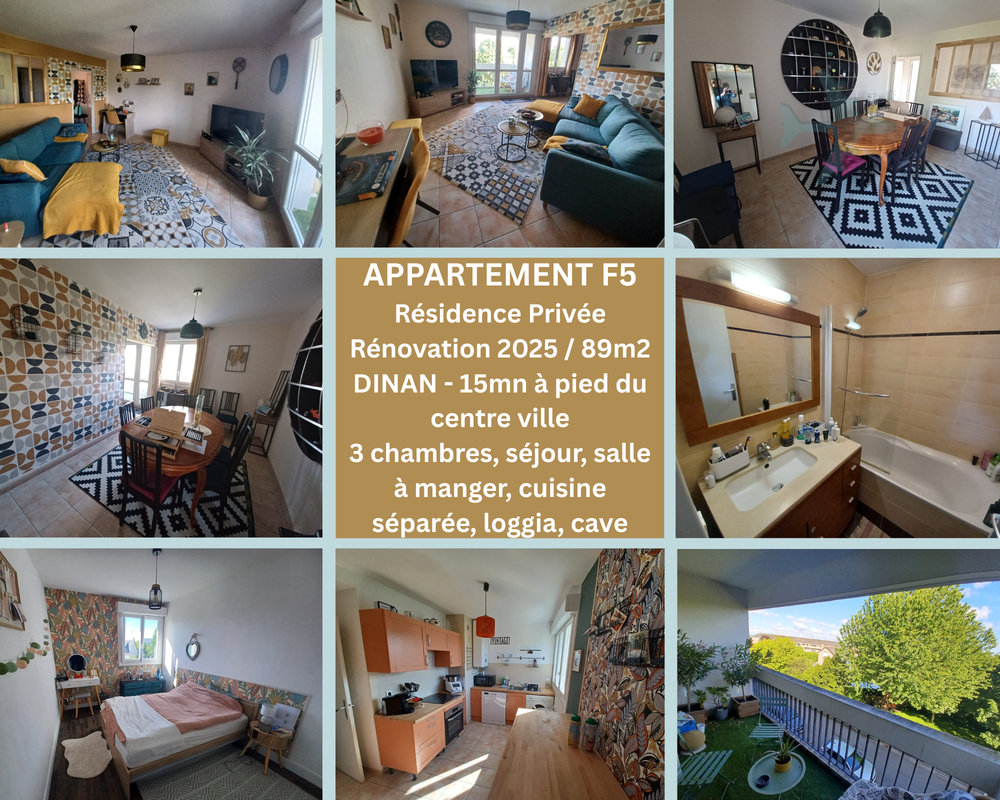 F5 RÉNOVÉ - DINAN - 3 CHAMBRES - 89m2