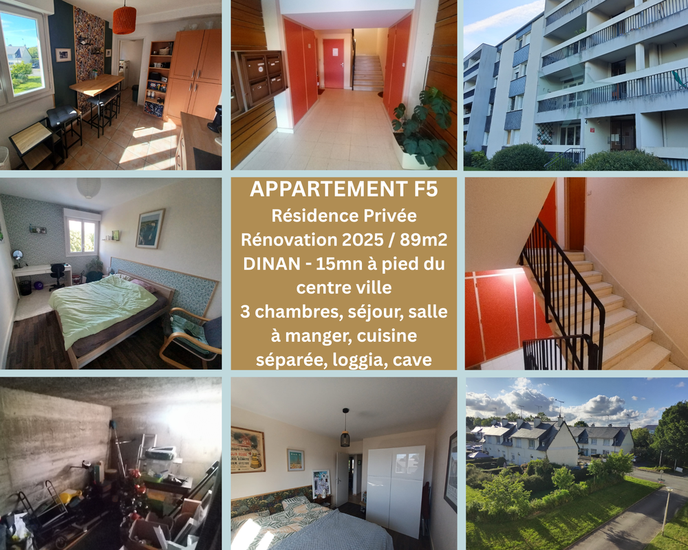 F5 RÉNOVÉ - DINAN - 3 CHAMBRES - 89m2