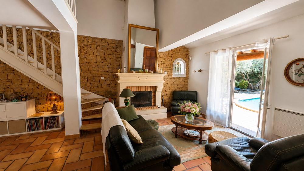 Villa 5 ch. piscine & atelier - Vue Ventoux
