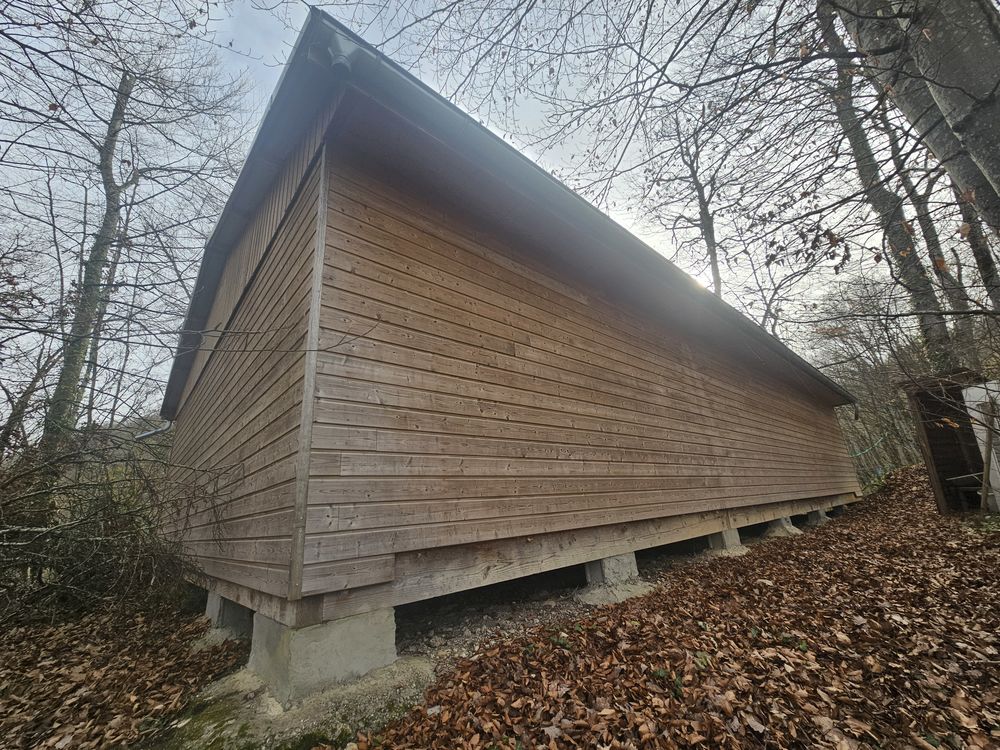 chalet bois 16mx8m