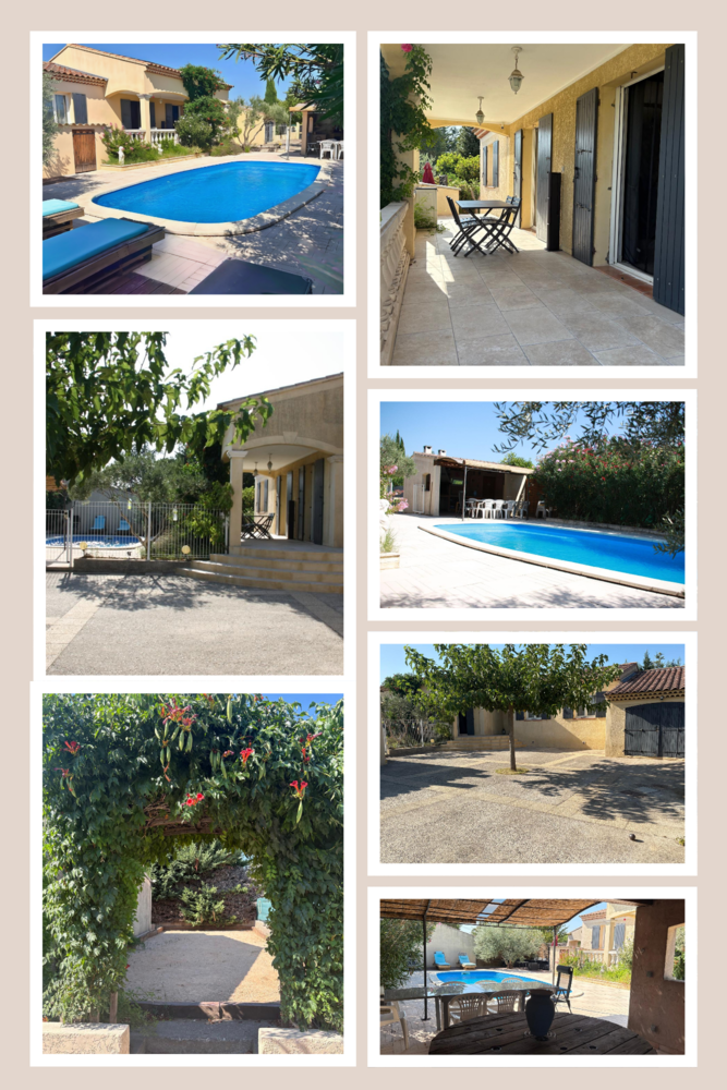 Maison de Plain-pied - 5 chambres - Piscine et cuisine d'été