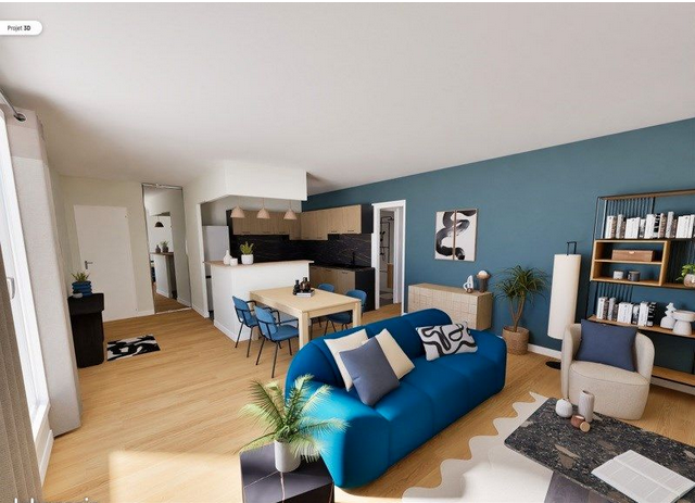 Grand T2 de 50m2 en ville
