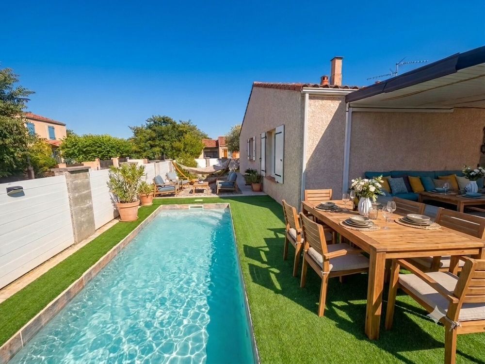 Maison T4 aux Pradettes avec jardin, piscine et studio indép