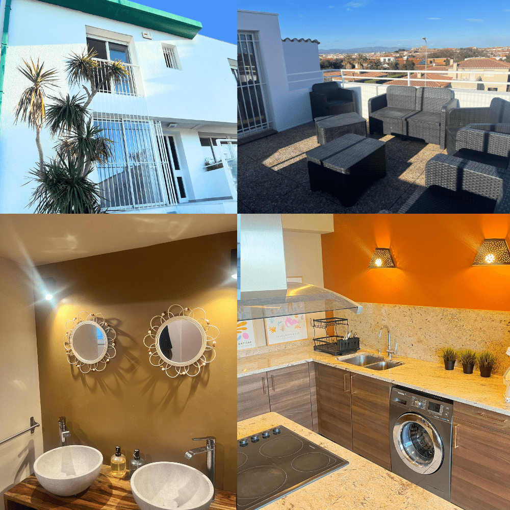 PERPI SUD - chambre avec accès privé dans Villa- 185m²