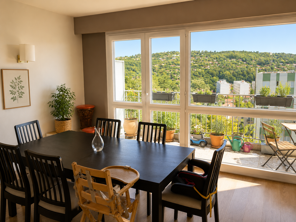 Appartement Oullins 5 pièce(s) avec vue incroyable sur Lyon