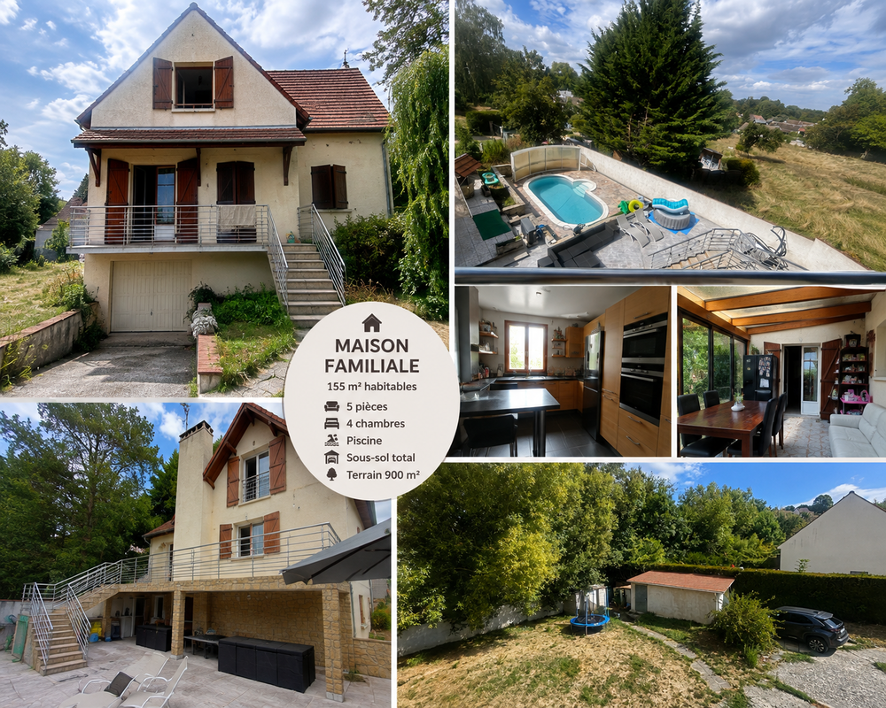 Belle maison individuelle avec piscine dans un environnemen