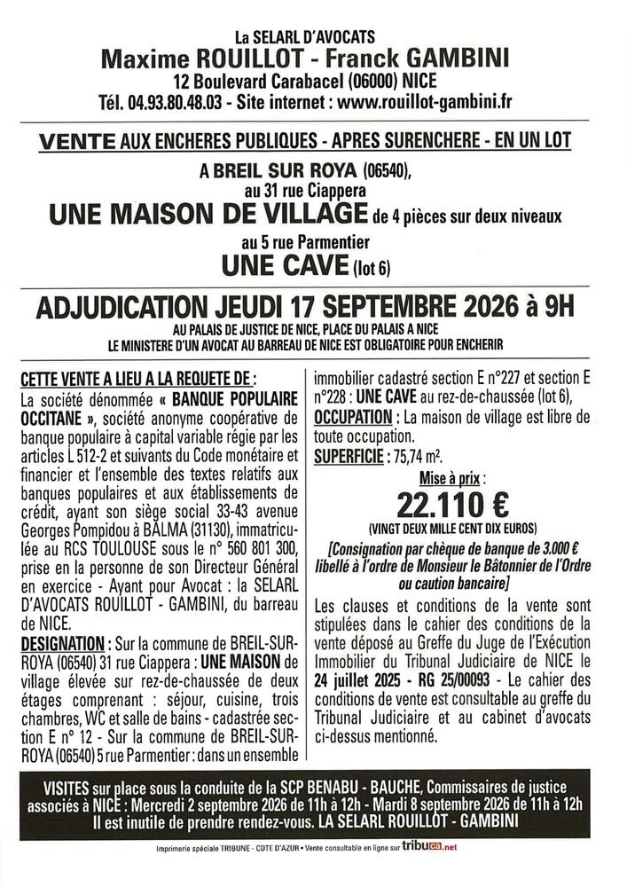Maison de Village Breil sur Roya Ciappera