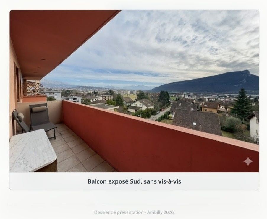 Appartement 3 pièces très lumineux avec vue, au pied du tram