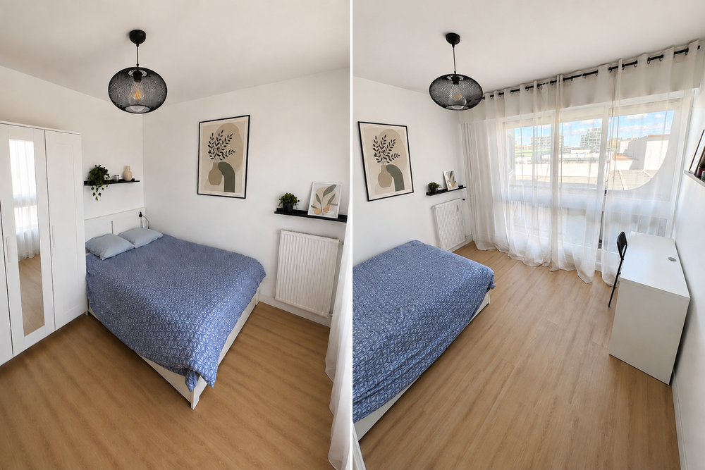 Appartement lumineux 83m², 3 ch, balcon, loggia, garage,cave