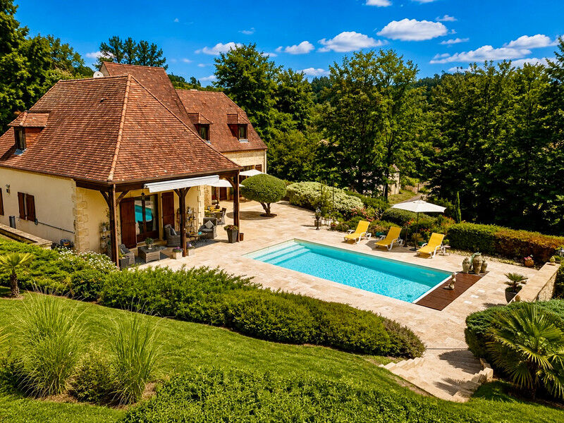 Propriété élégante de 4 chambres avec piscine et appartement