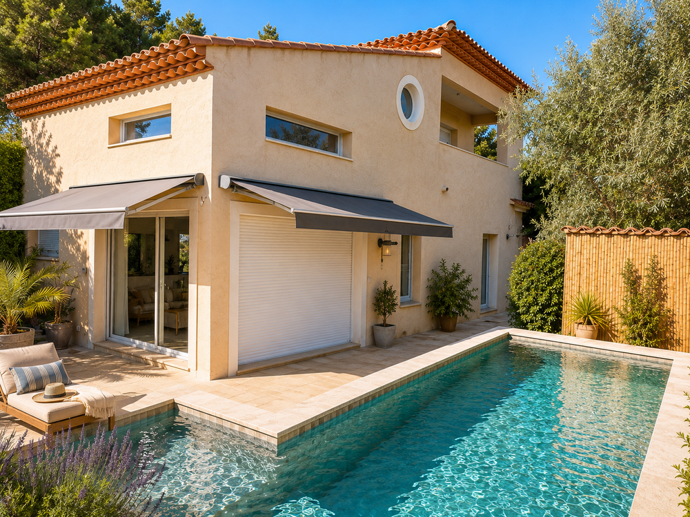 Villa contemporaine avec piscine et vue dégagée