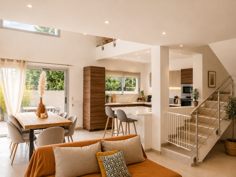 Villa contemporaine avec piscine et vue dégagée