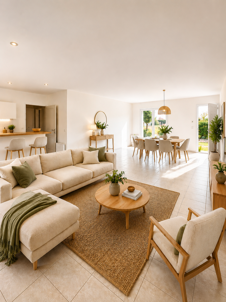 Maison de 100M2, 4 pièces, jardin clos sud/ouest