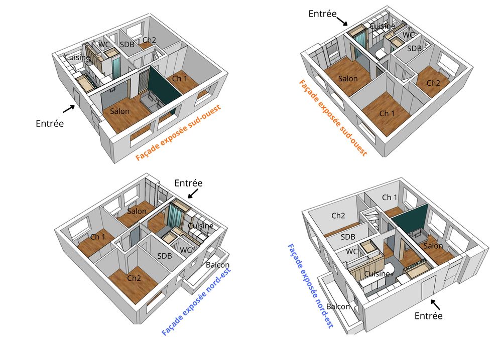 appartement d'architecte, Type 3