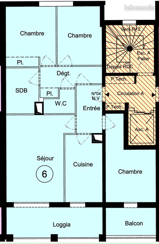 Appartement T4/5 - 3 chambres - Fango / Annonciade