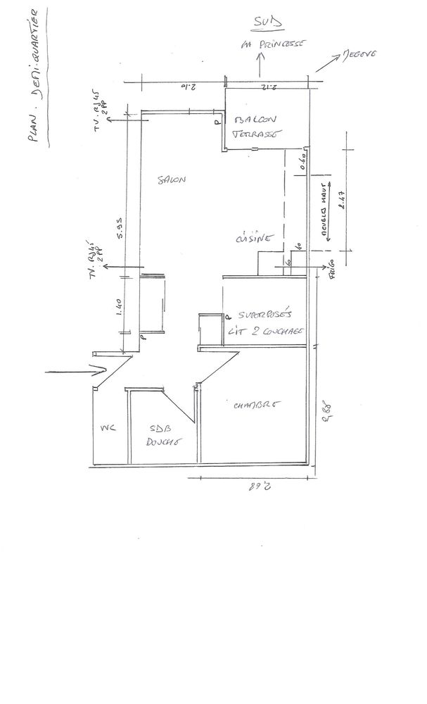 appartement T2 + coin nuit 38 M² - parking - tennis cave