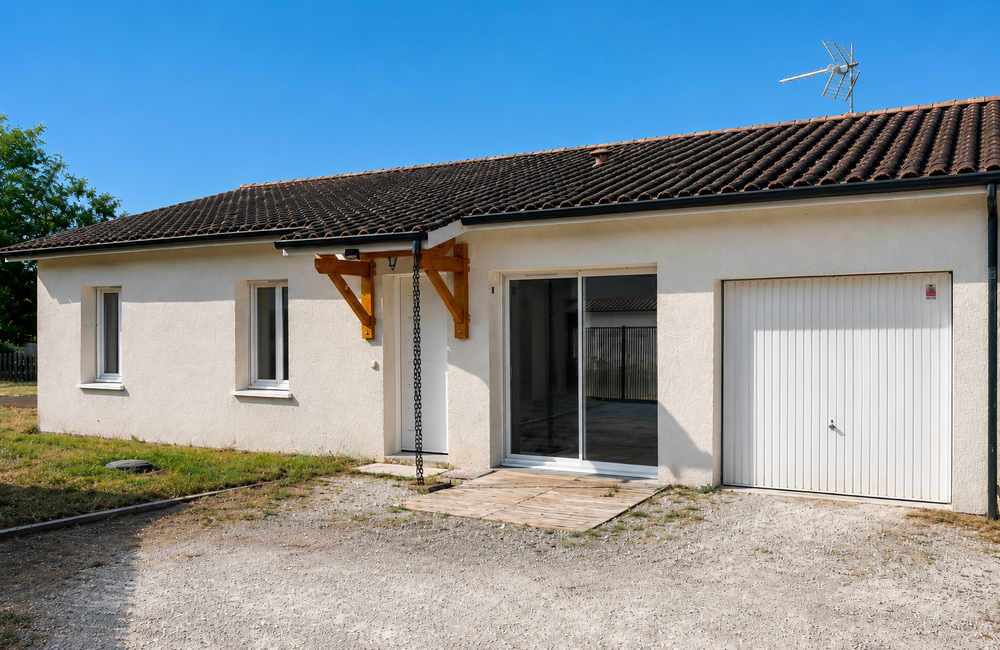 Maison plain-pied 3 chambres - 93m2 + garage- terrain 680m2