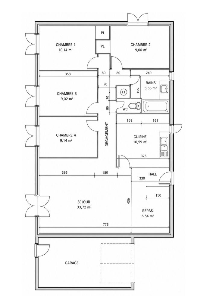 Maison T5 Plain-pied, Pourrières (83910) 370 000